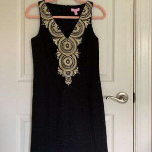Lilly Pulitzer Gabby Shift Dress, Black, Size 0 NWT
